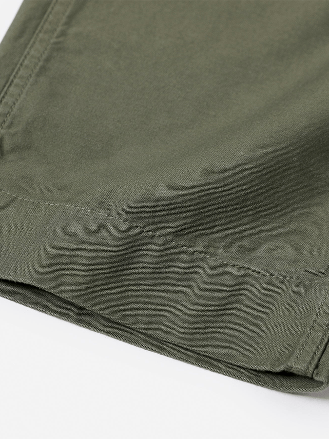 Retro de color sólido Multi-bolsillo Design casual Trousers para hombre