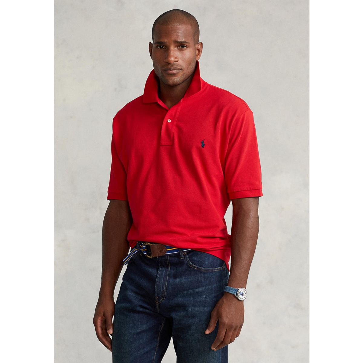Big & Tall Classic Fit Mesh Polo Shirt - 5