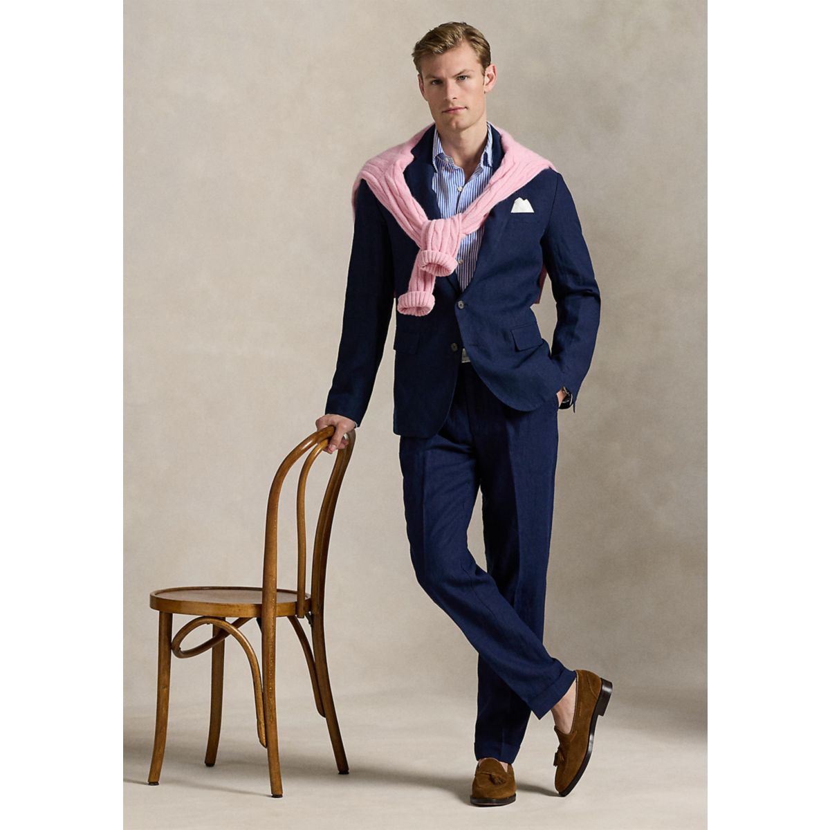 Polo Soft Modern Fit Linen Suit Jacket - 4