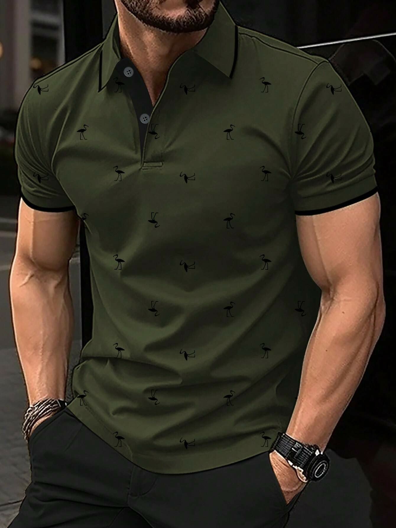 Camisa polo casual para hombre