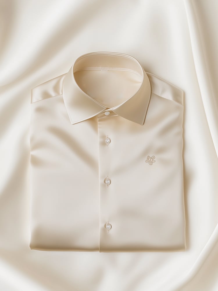 Camisa ejecutivo casual Logo solapa de manga corta para hombre