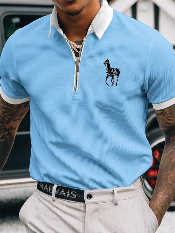 Casual cierre Polo para hombre