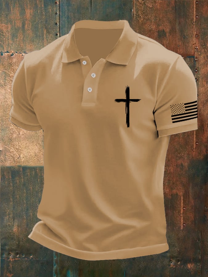 Casual Contrast Color Faith Polo para hombre