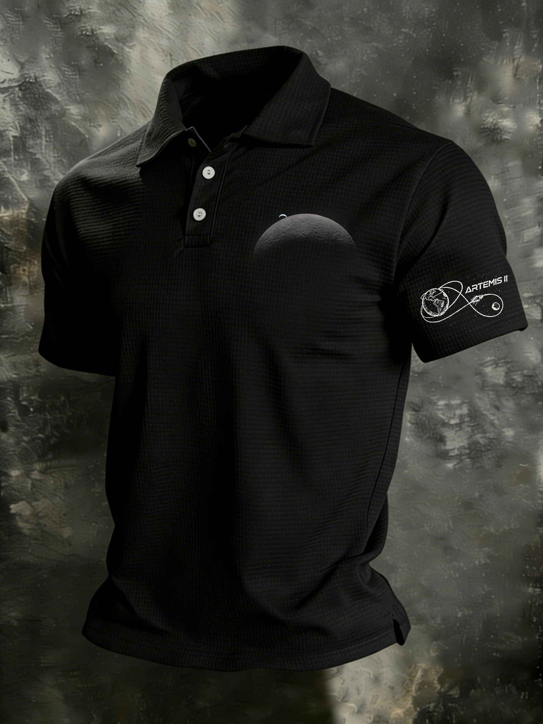 Camisa polo Artemis II estampado para hombre