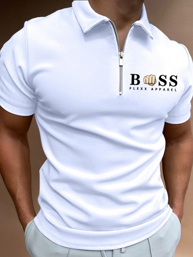 De manga corta estampado Polo para hombre