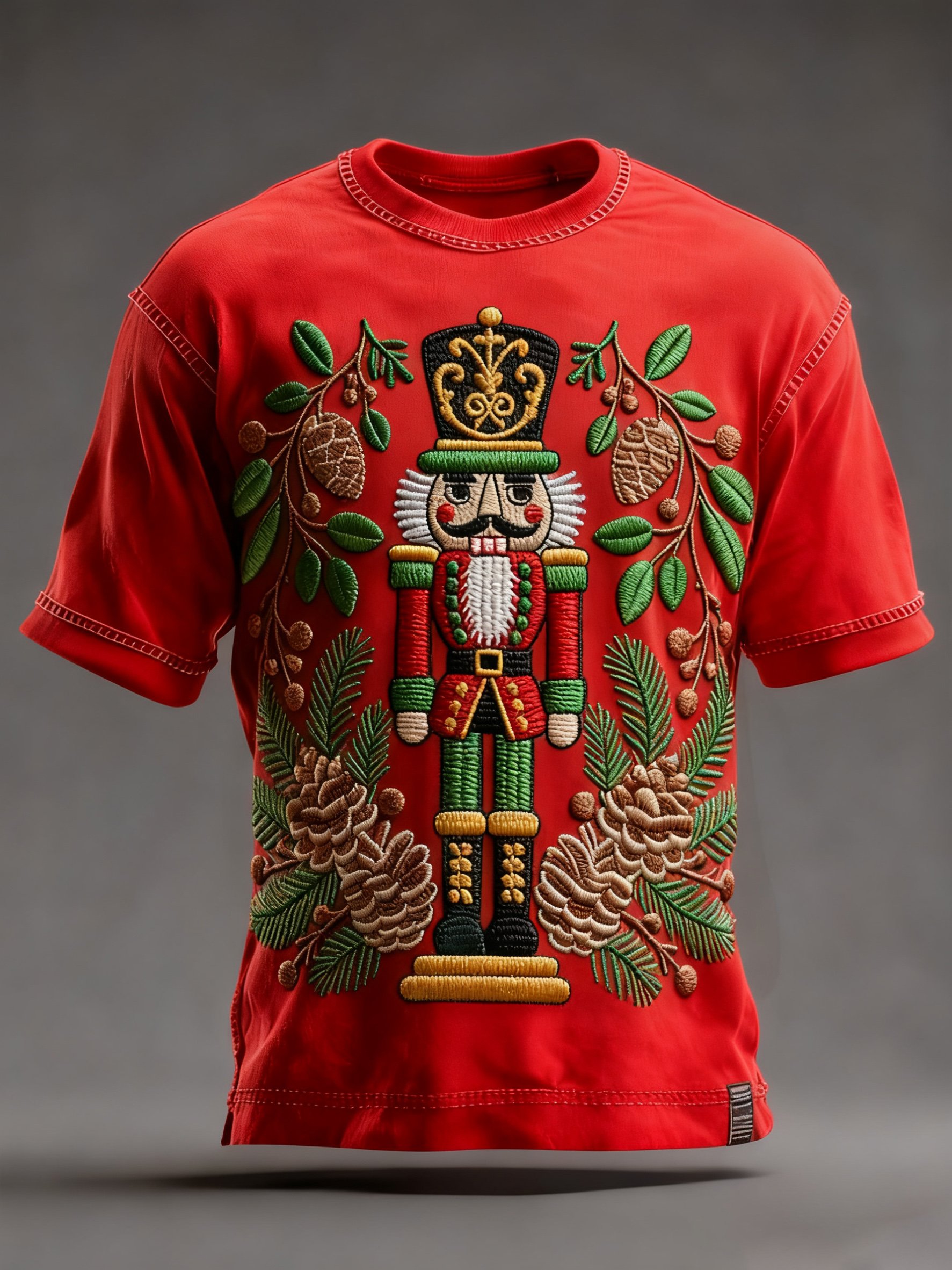 Christmas Nutcracker estampado cuello redondo Top para hombre