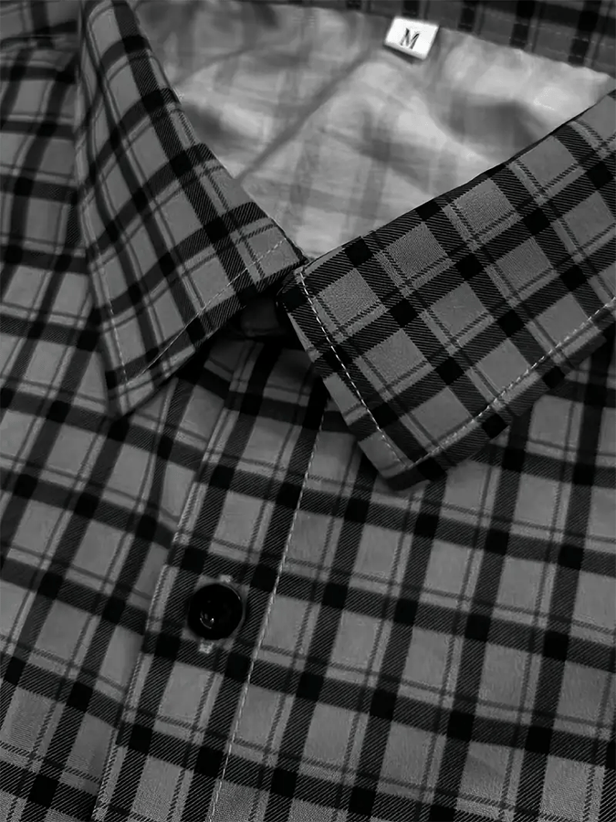 Camisa a cuadros ejecutivo casual para hombre