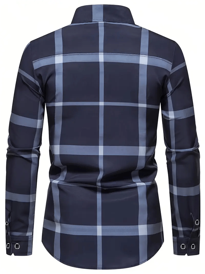 Camisa a cuadros ejecutivo casual para hombre