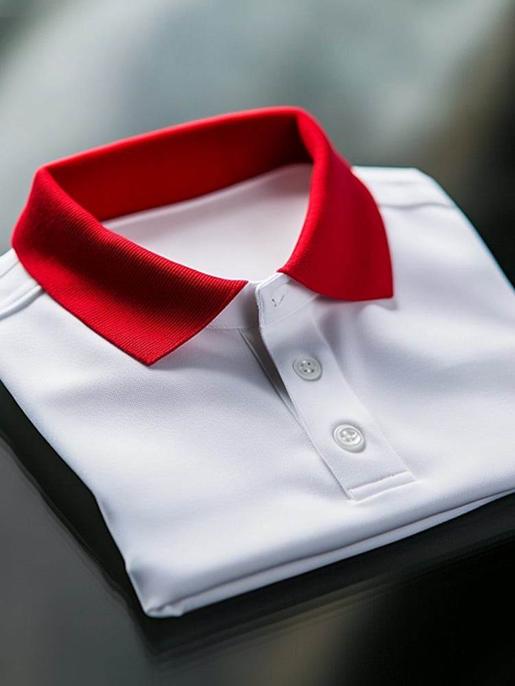 Camisa polo ejecutivo casual Button de manga corta para hombre