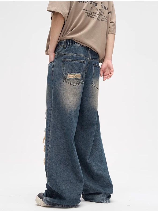 Elegantee casual Ripped Jeans para hombre