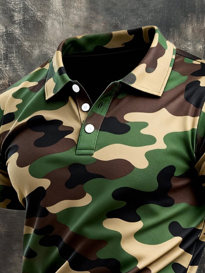 Camiseta retro Patriot camuflaje Patchpara trabajo para hombre