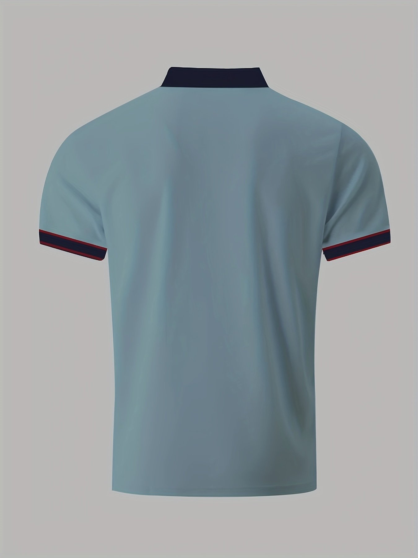 Camisa polo ejecutivo casual a rayas Button de manga corta para hombre