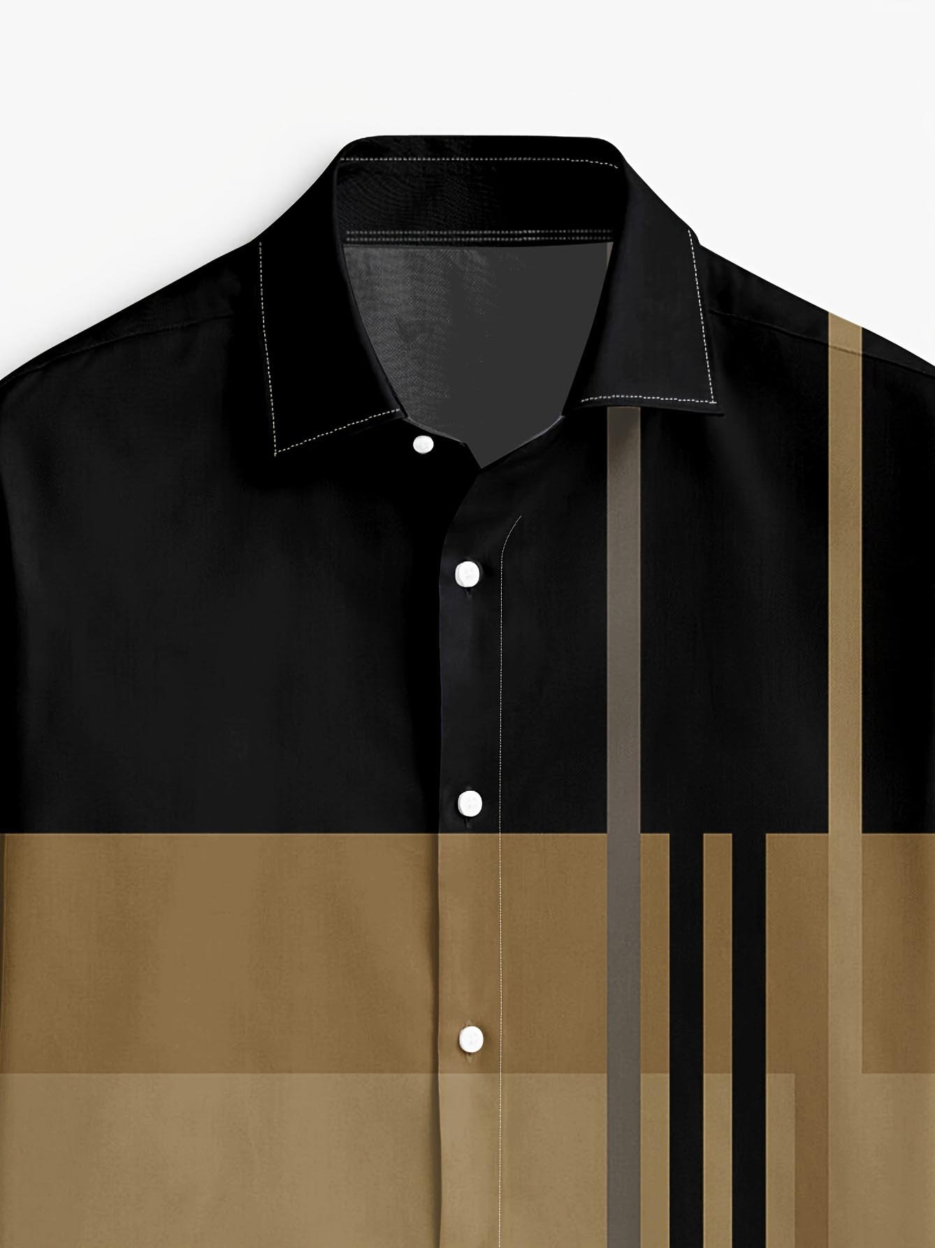 Camisa Street Style ejecutivo casual estampado de manga larga para hombre