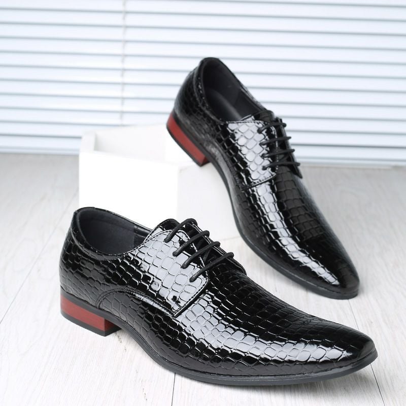 Zapatos ejecutivo casual British Style de moda cuero para hombre