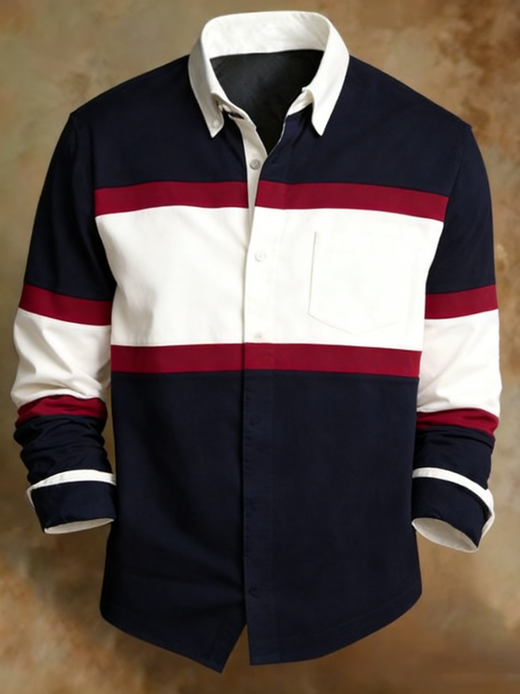 Retro geométrico Lines diseño Princamiseta para hombre