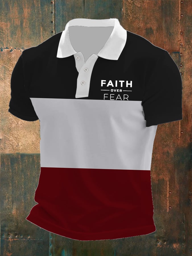 Camisa polo Faith estampado Contrast para hombre