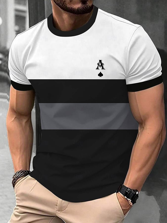 Camiseta ejecutivo casual estampado para hombre