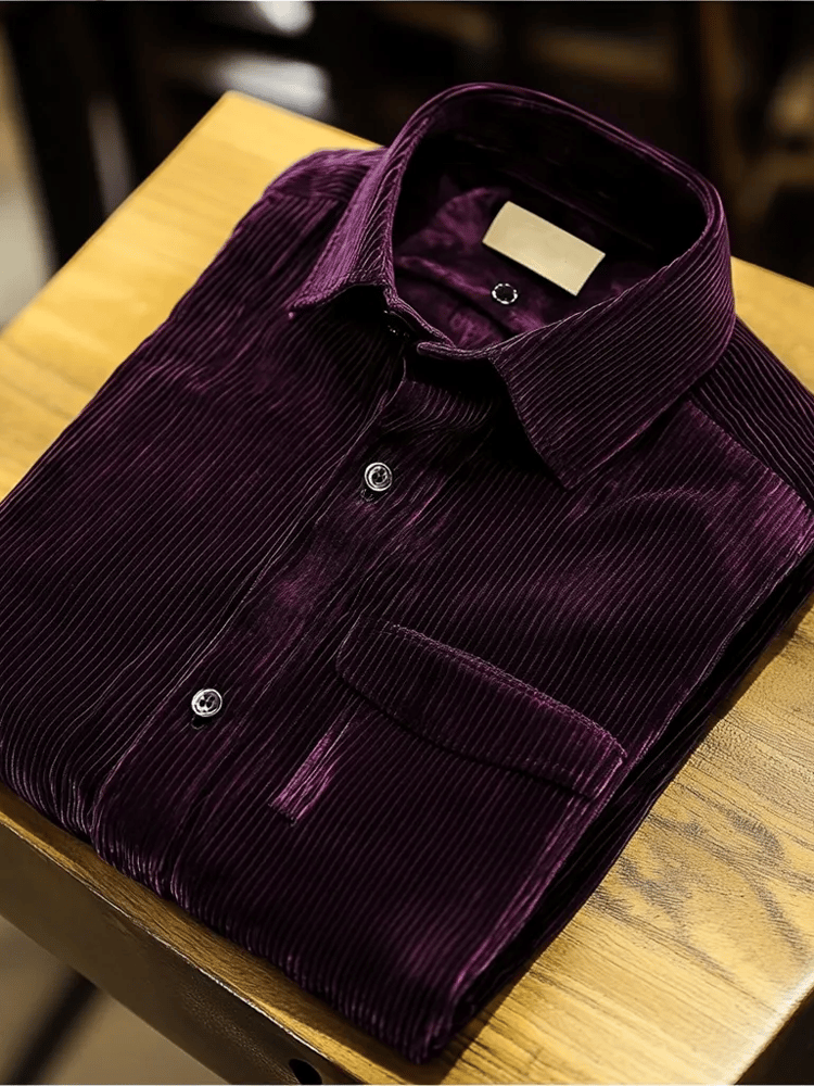 Camisa vintage ejecutivo Flannel de manga larga para hombre