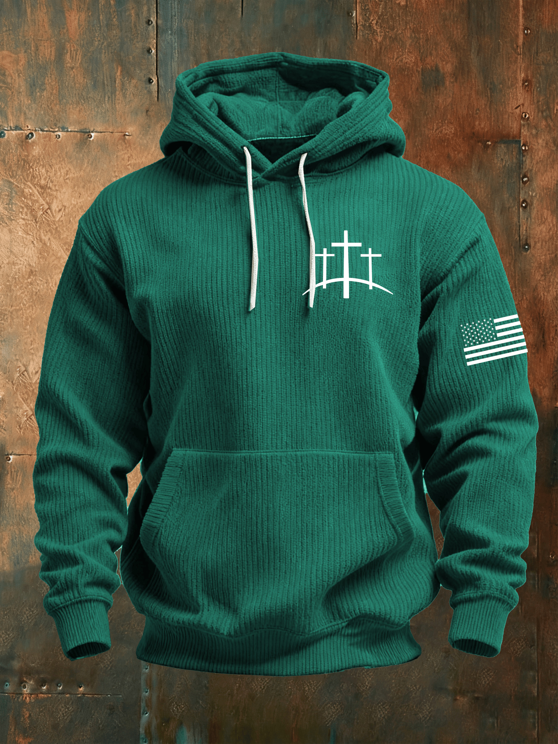 Sudadera Faith estampado tejido con gorrasucha para hombre