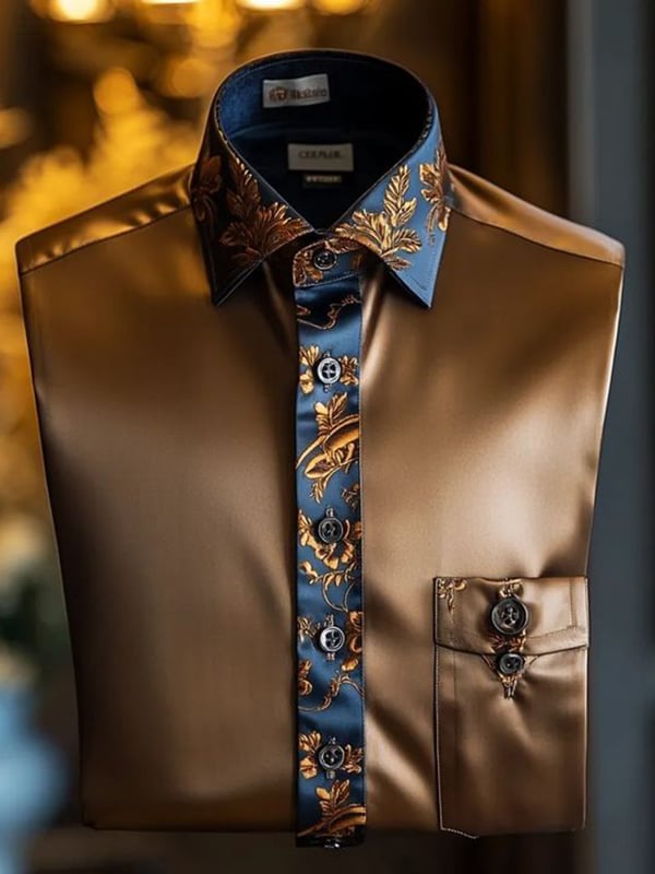 Camisa de lujo Gorgeous de manga larga para hombre