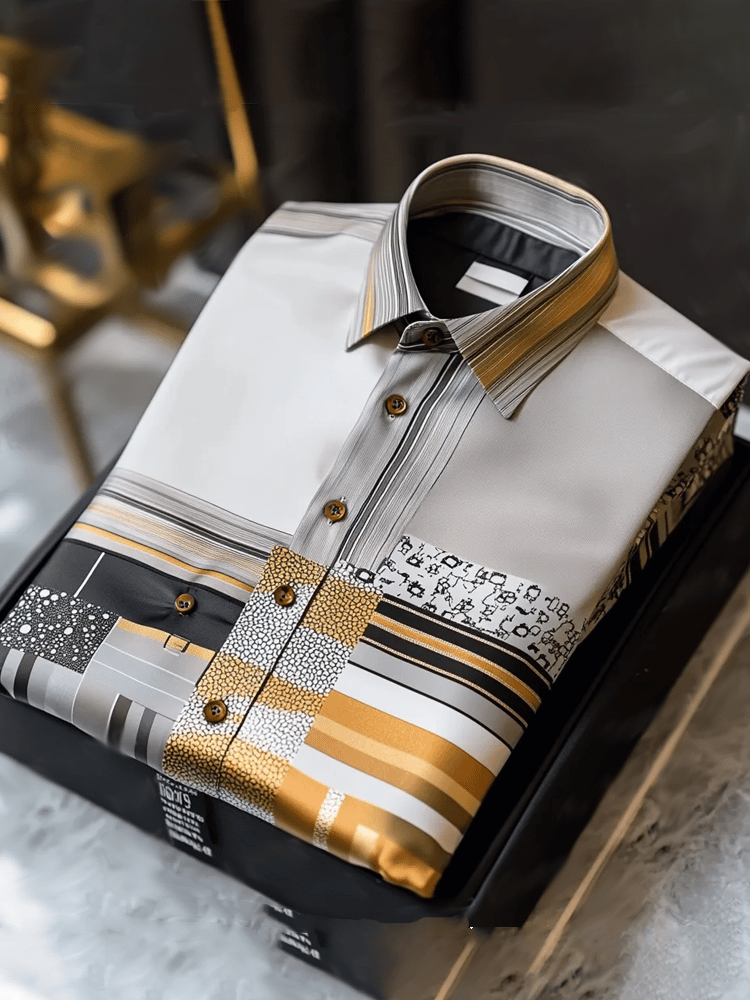 Camisa ejecutivo casual de manga larga para hombre