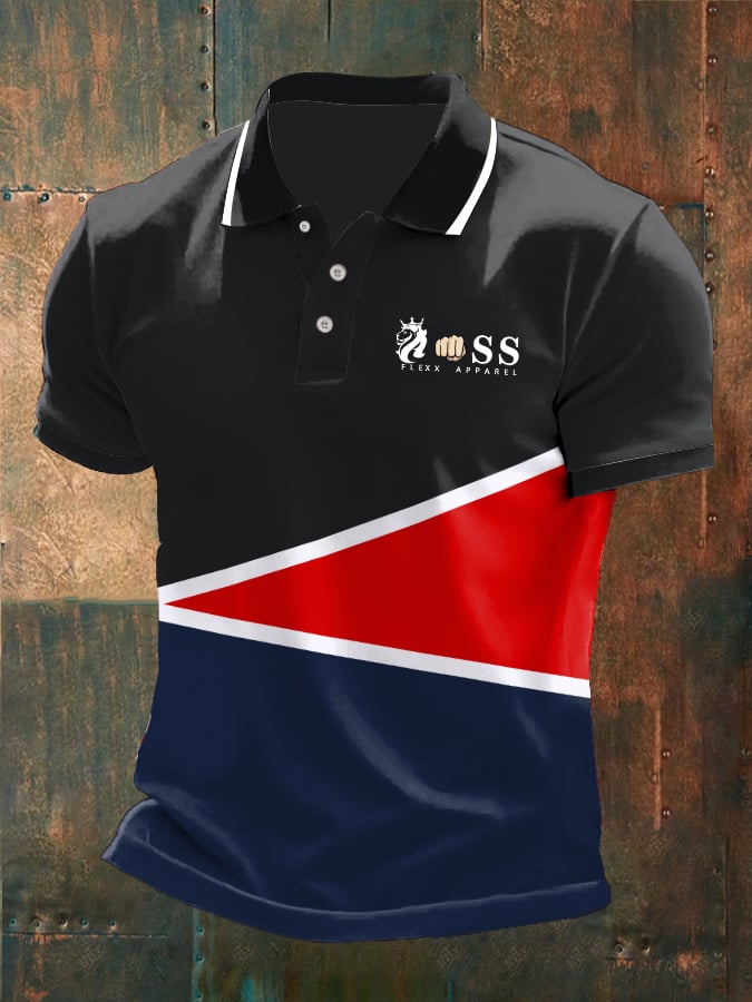 Camisa polo casual with contrast estampado para hombre