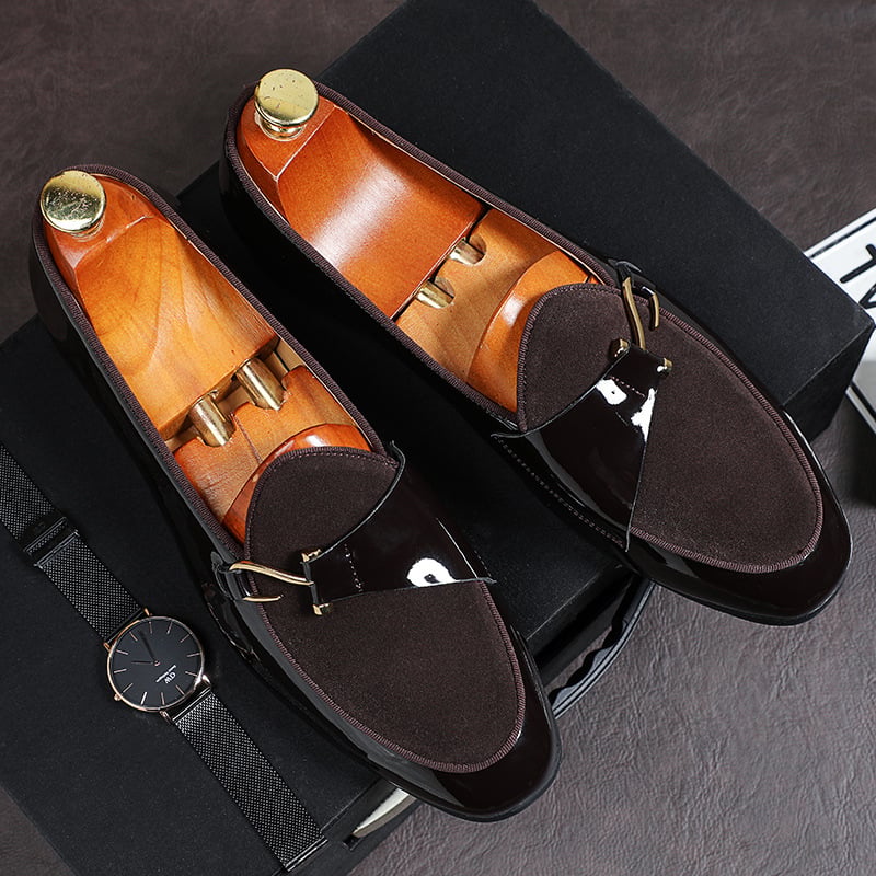 Zapatos de moda retro cuero para hombre