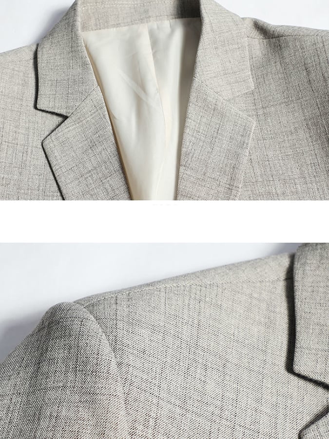 Saco para trabajo Office Notched cuello Solid Regular Fit para hombre