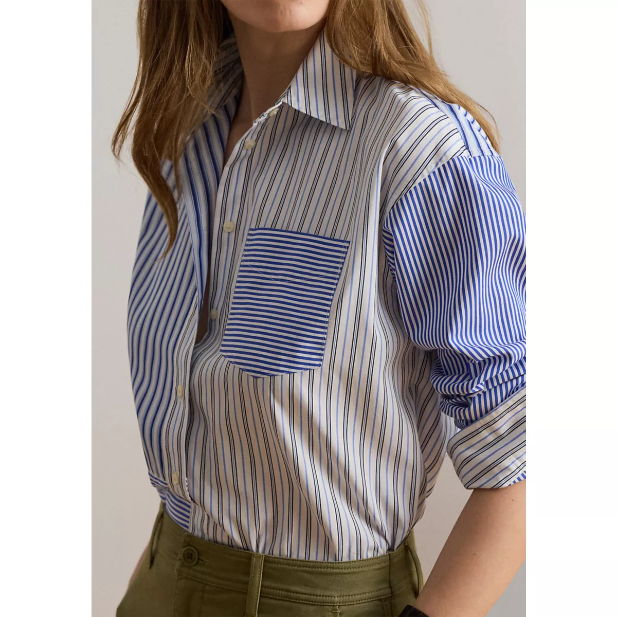 Relaxed Fit Striped Broadcloth Shirt - 4
