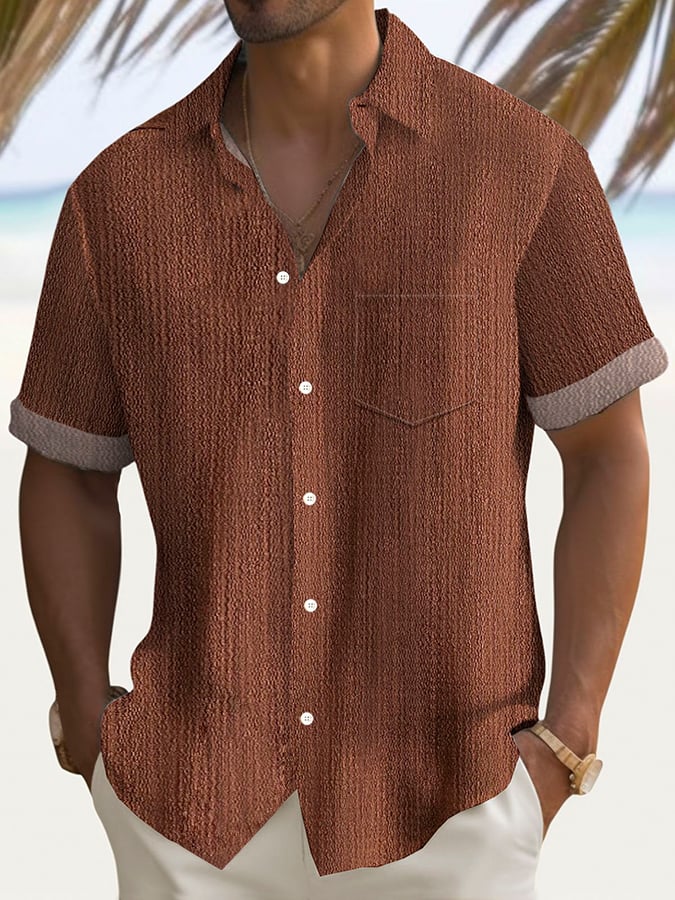 Abstract Textured estampado Pockecamiseta para hombre