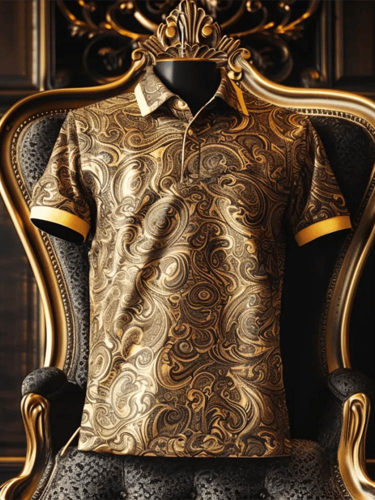 Camisa polo ejecutivo casual Button de manga corta para hombre
