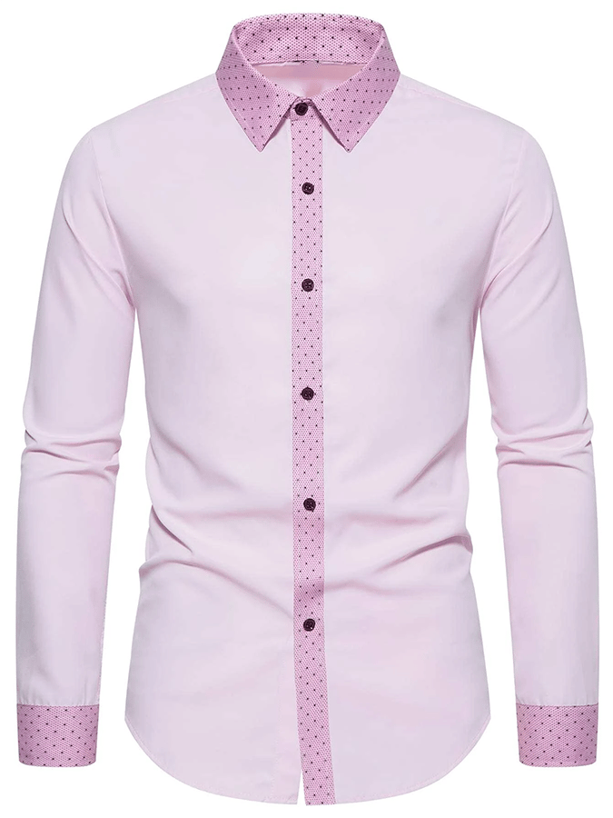 Camisa geométrico Design ejecutivo casual para hombre