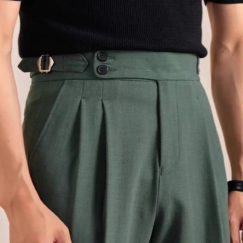 Double-pleat neapolitan trousers