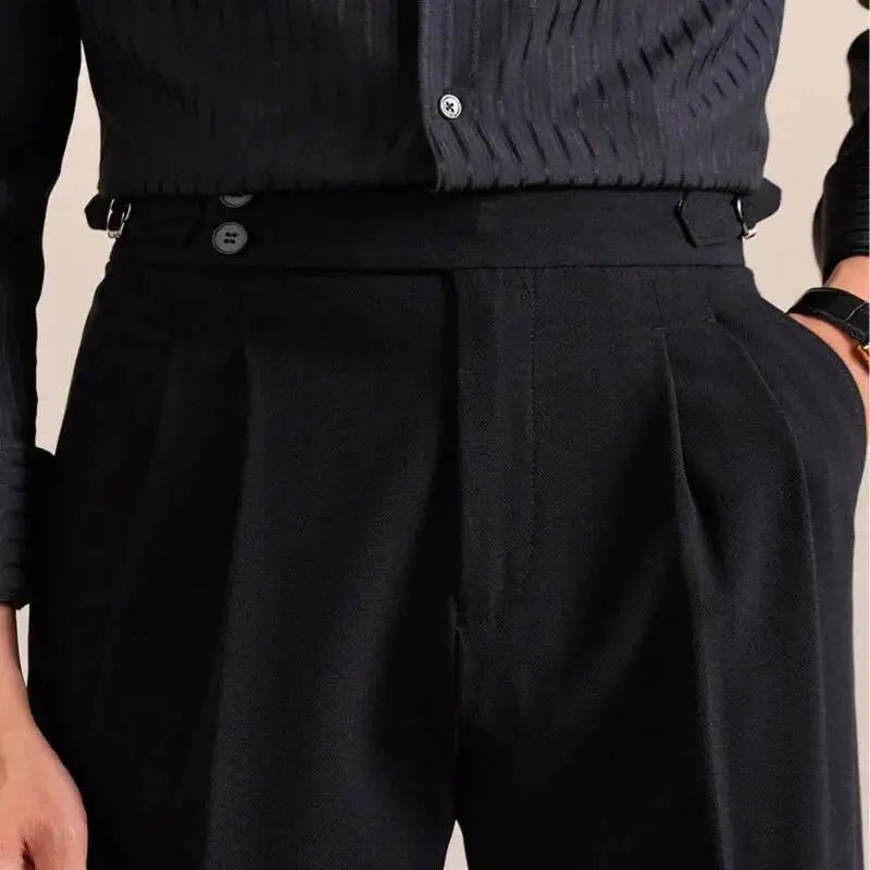 Double-pleat neapolitan trousers