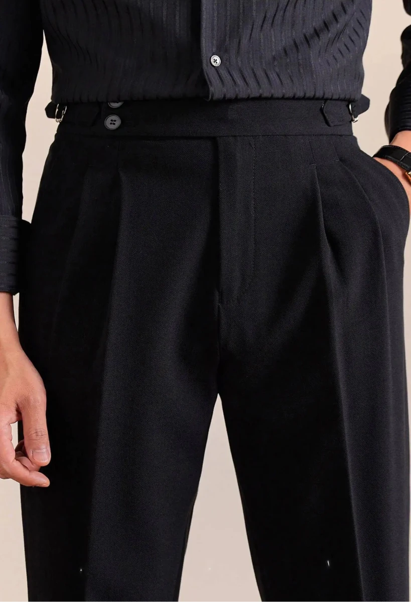 Double-pleat neapolitan trousers