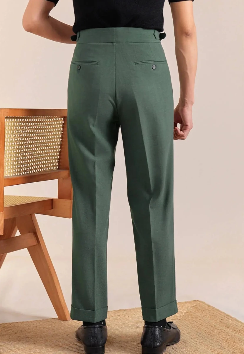 Double-pleat neapolitan trousers