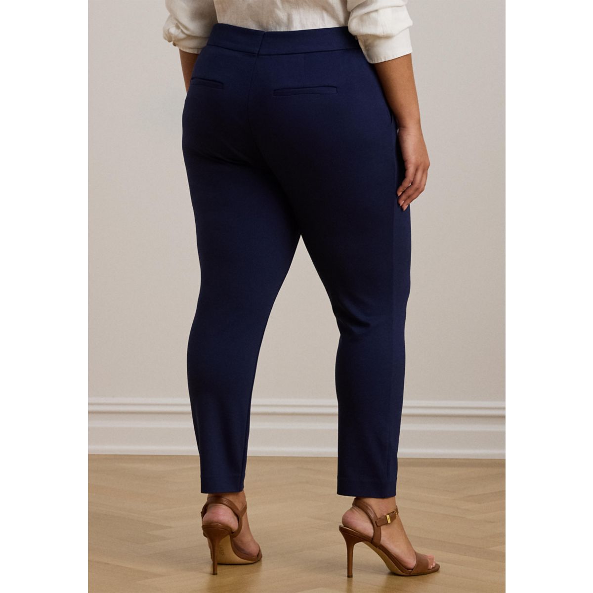 Plus Size Ponte Ankle Pants - 2