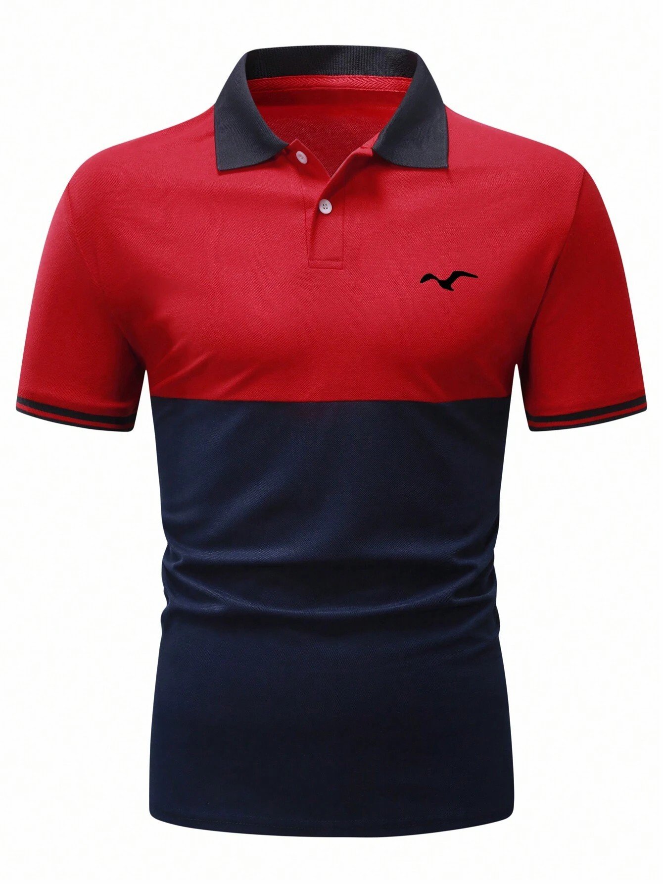 Camisa polo estampado casual para hombre
