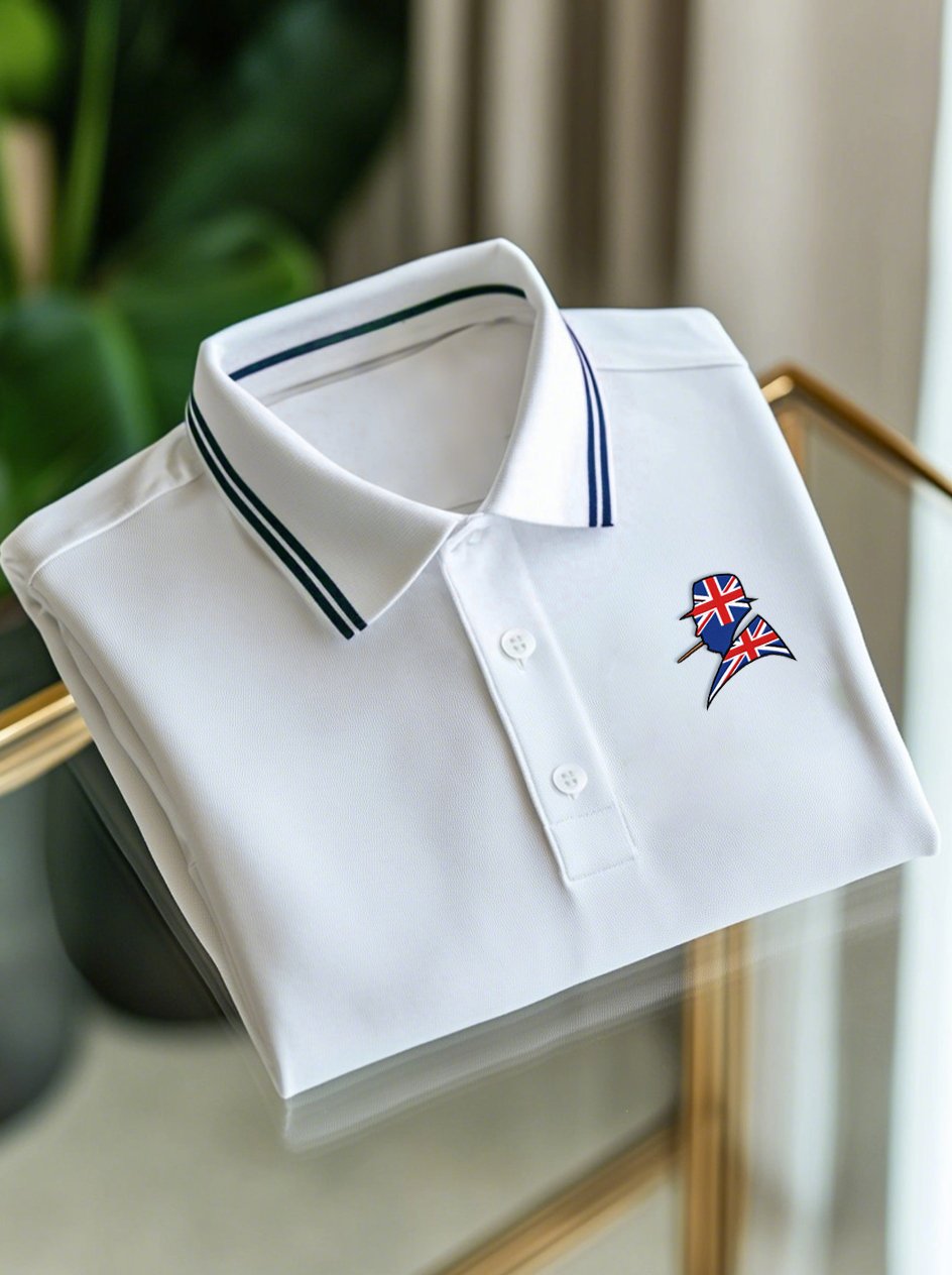 Camisa polo ejecutivo Union Jack casual Button de manga corta para hombre