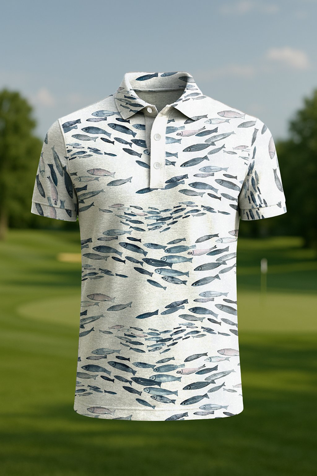 Camisa polo clásico ejecutivo Old Money Button de manga corta para hombre