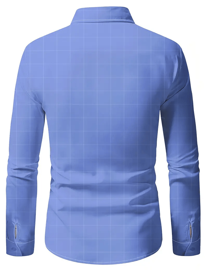 Camisa a cuadros ejecutivo casual para hombre