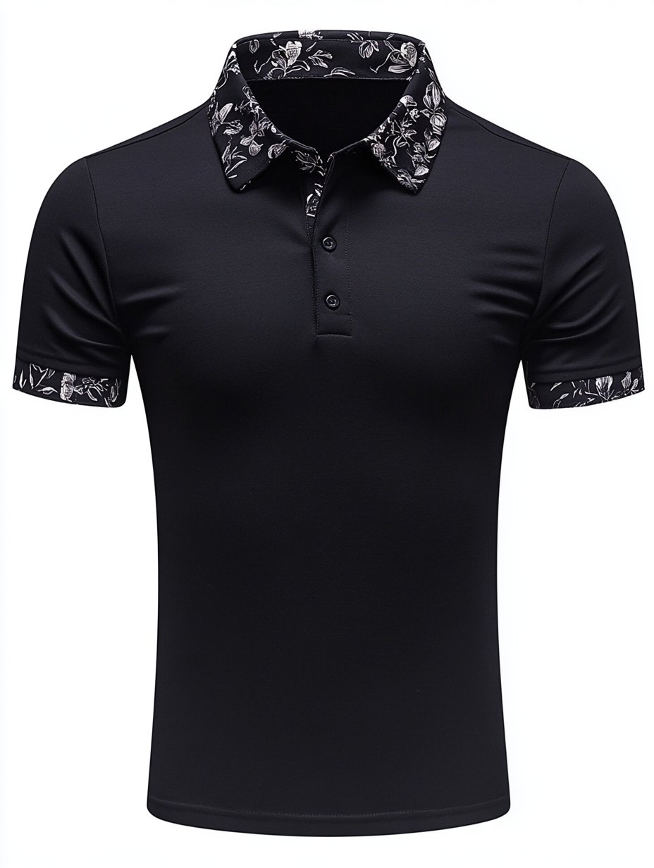 Camisa polo ejecutivo casual Button de manga corta para hombre