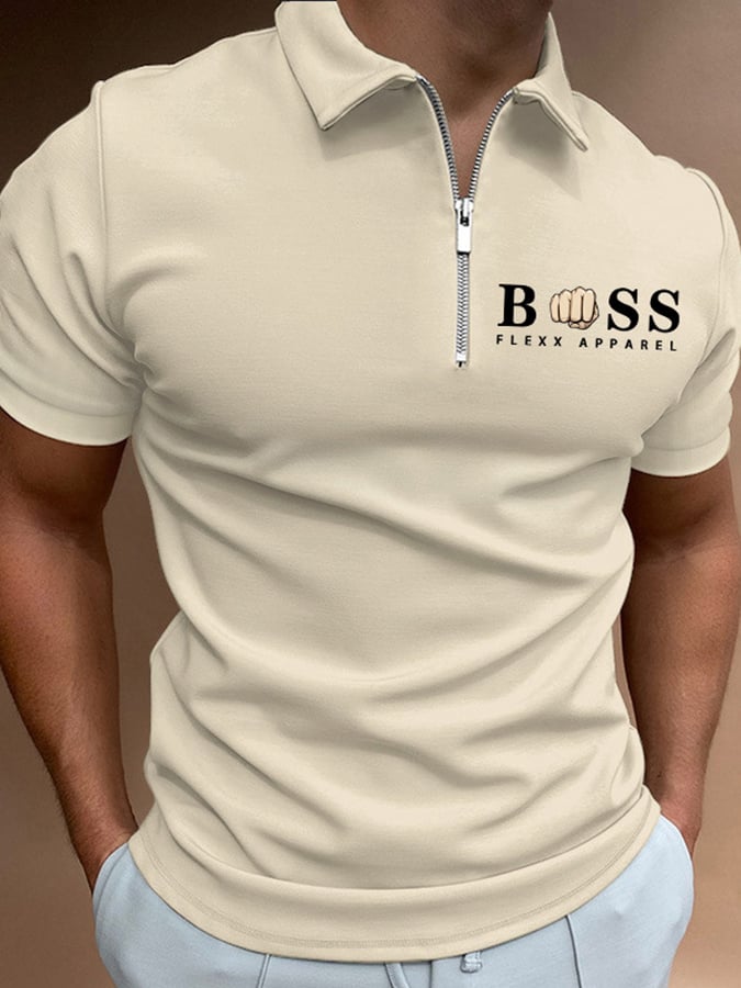 De manga corta estampado Polo para hombre