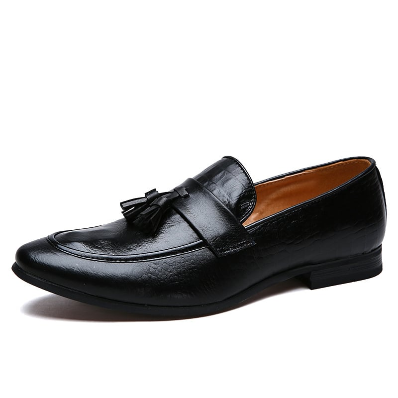 Zapatos ejecutivo casual Simple de moda Tassel cuero para hombre