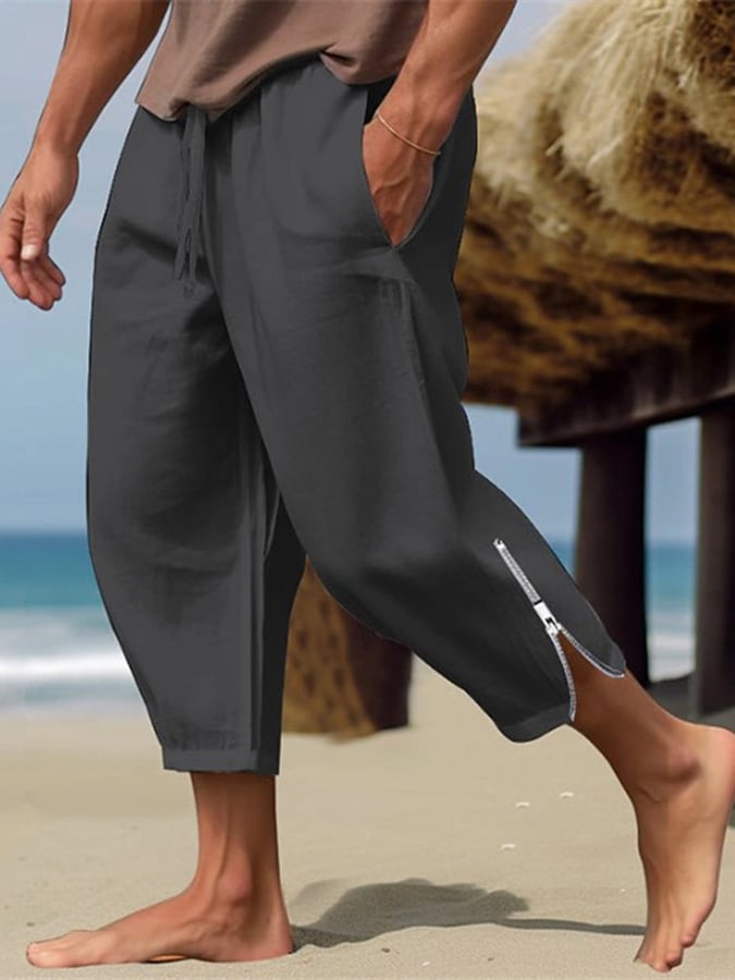 Pantalón de color sólido Resort casual para hombre