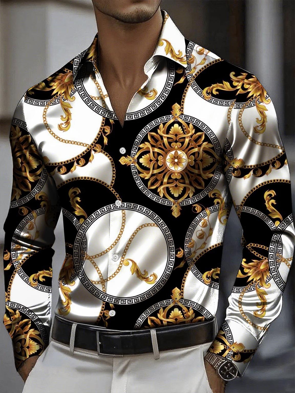 Camisa elegante And clásico ejecutivo de manga larga para hombre