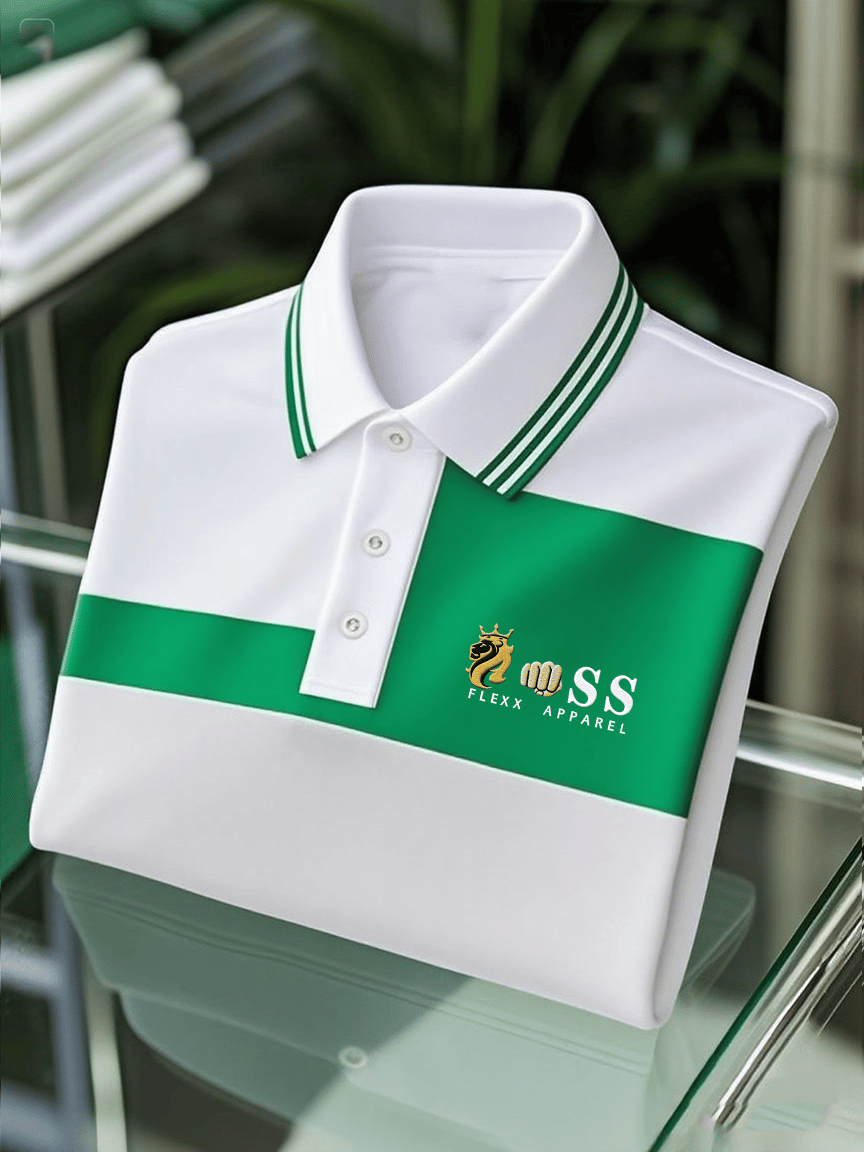 para hombre ejecutivo casual estampado de manga corta camisa polo