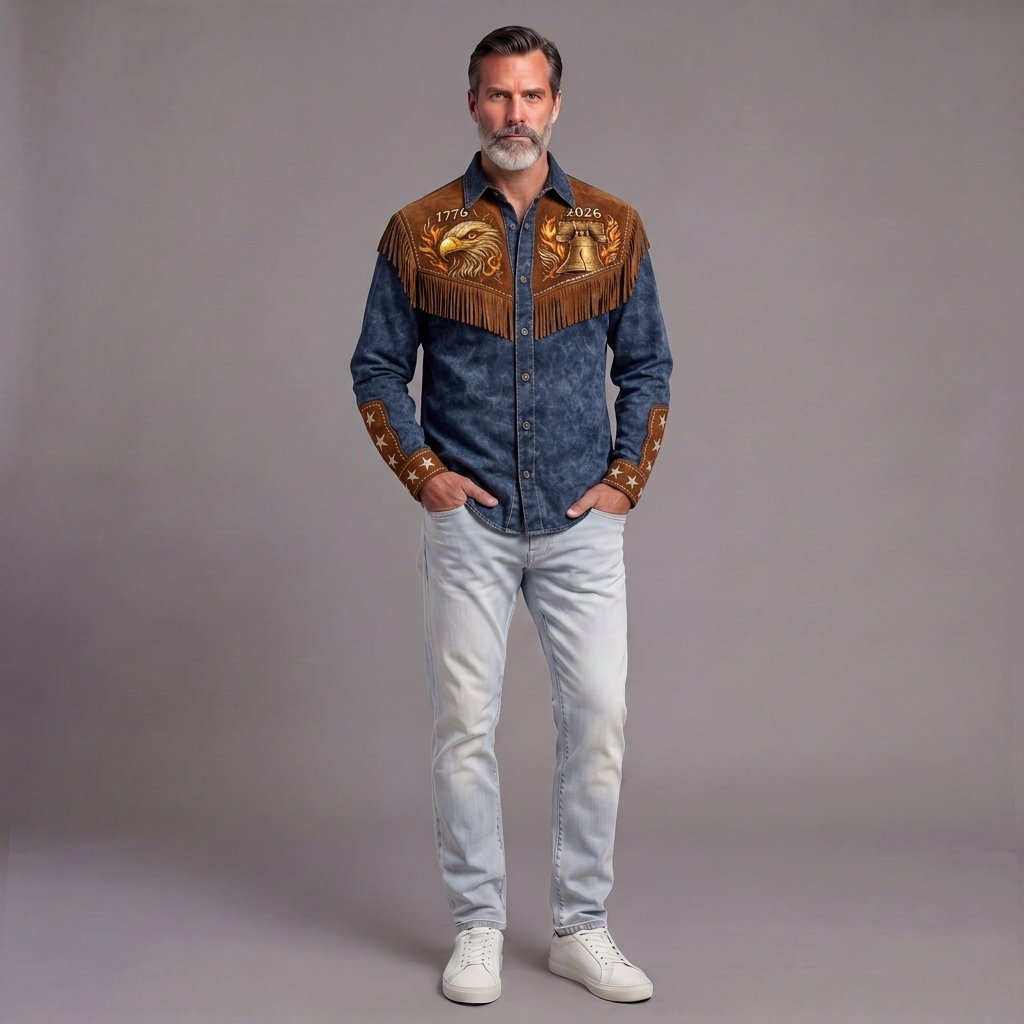 Vintage-Style desgastado Commemorative Princamiseta para hombre