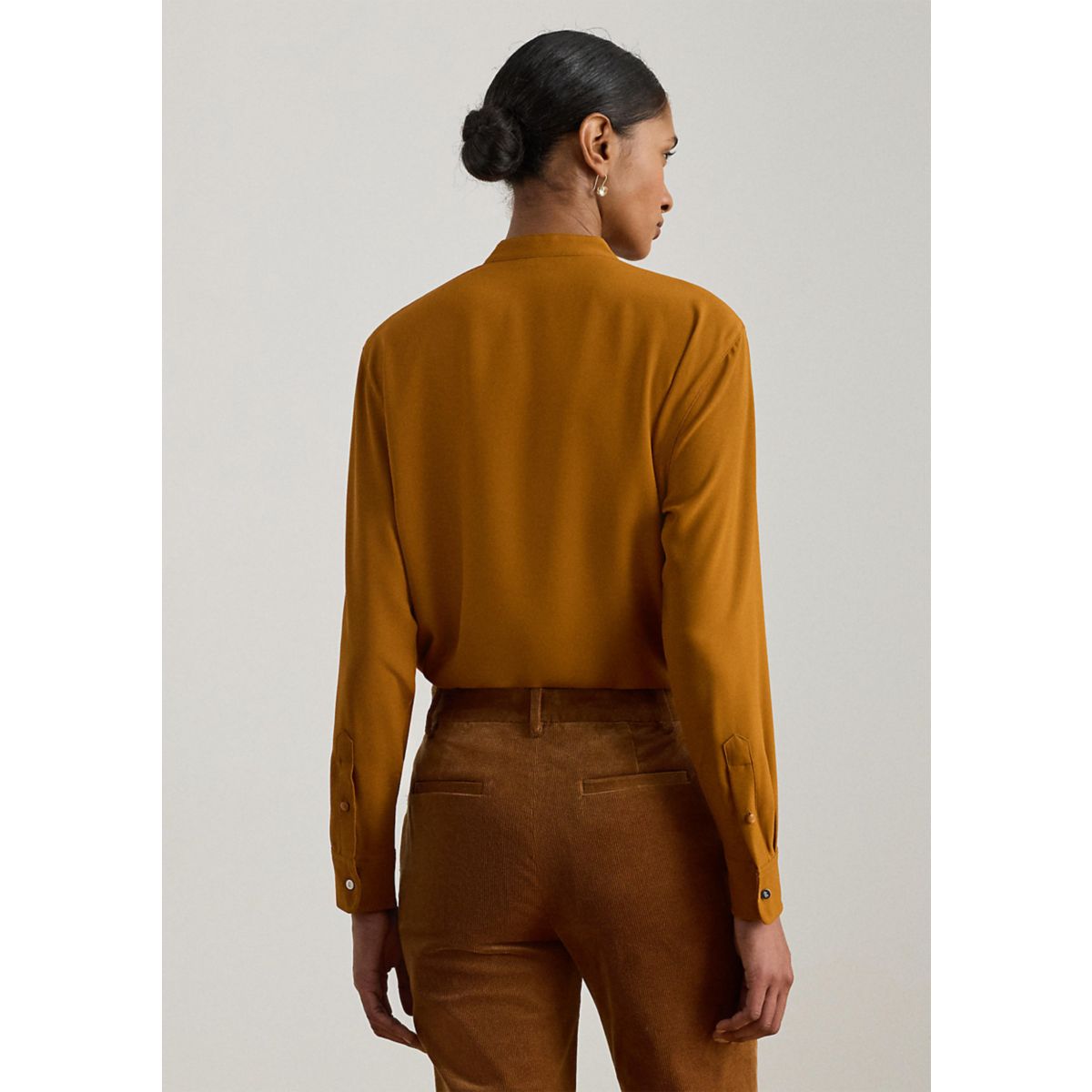 Petite Ruffle-Trimmed Georgette Tunic - 2