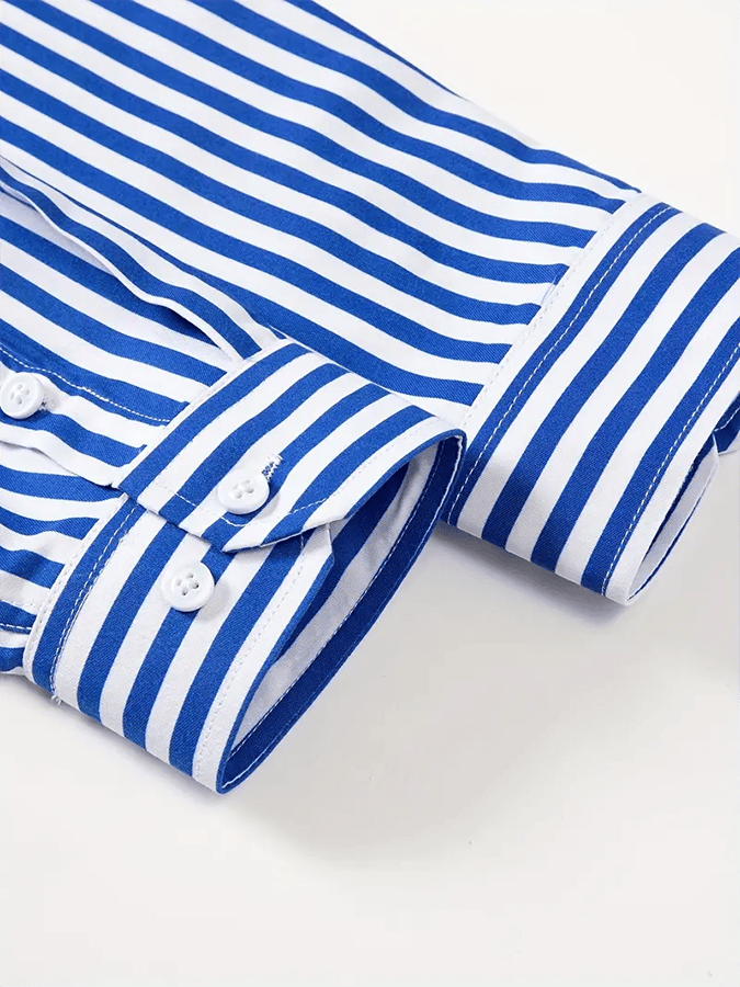 Camisa a rayas ejecutivo casual para hombre
